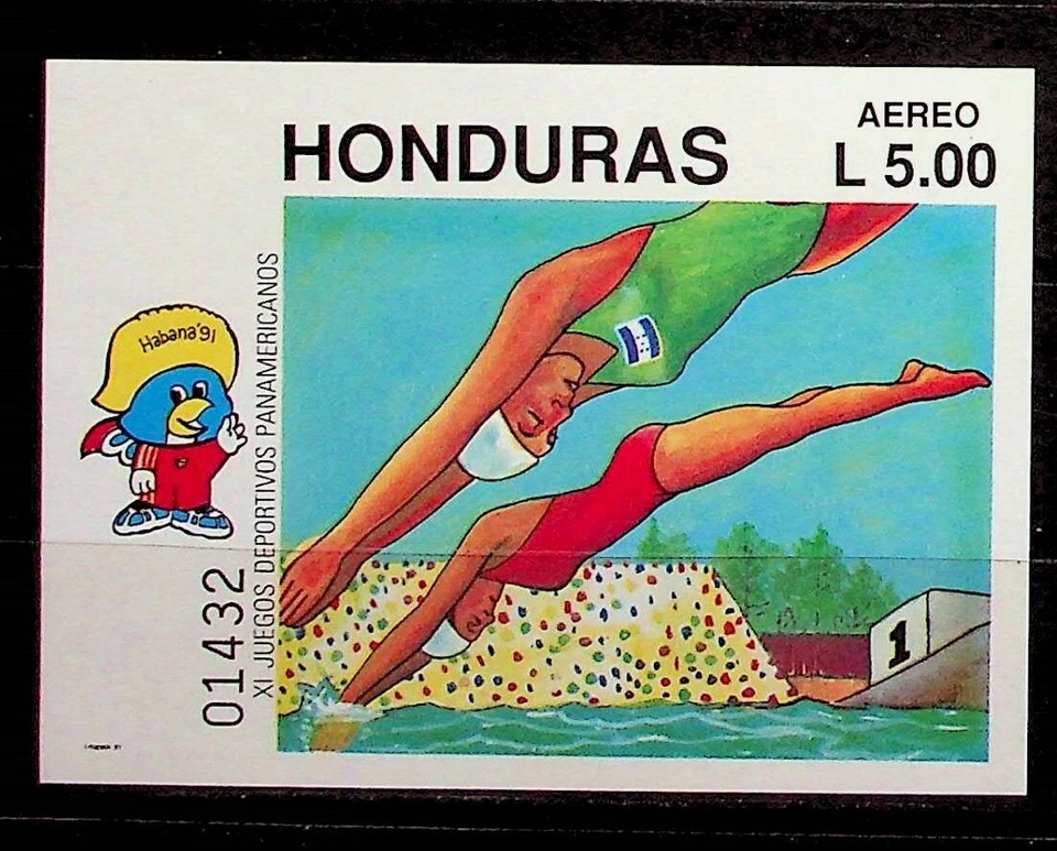 HOJA RECUERDO HONDURAS SC C829 NH 1991 - SPORT Foto 1 de 1