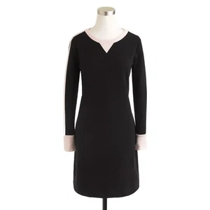 NWT J CREW Black Pink Knit Wool Sweater Shift Dress Sz 10 - Picture 1 of 4
