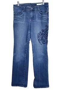 Akademiks Jeans Womens 31 x 32 Embroidered Blue Star Logo Spirit Guide AKDMKS - Picture 1 of 14