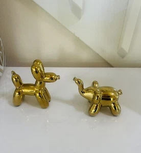 Balloon Dog And Balloon Elephant - Small - Gold - Picture 1 of 7