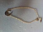 NEW GOLD PLATED HALF MOON BRACELET R3 / VF31  FREE POUCH
