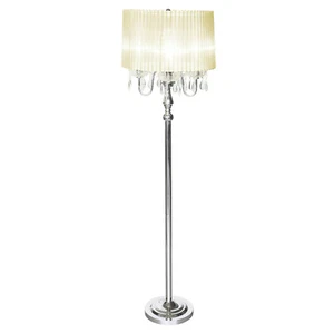 Cream Shade Beaumont 4 Light Standard Lamp, Floor Lamp, Light, Lighting Chrome - Picture 1 of 1