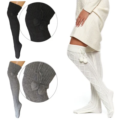 Damen Overknee Kniestrümpfe Weihnachten Socken Reitstrümpfe Moraj 1700-002