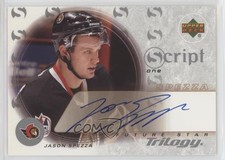 2003-04 Upper Deck Trilogy Script Jason Spezza #S1-JS Auto