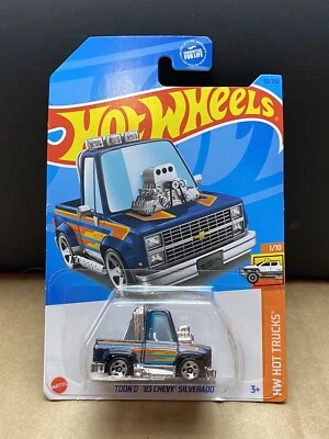 Hot Wheels HW Hot Trucks, Toon’d ‘83 Chevy Silverado 1/10 COMB SHIP $1 PER MULT - Image 1 of 3