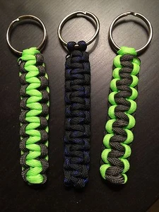 EIN (1) Paracord Schlüsselanhänger SCHLÜSSELANHÄNGER 550 Kordel USA individuelle Farben! TJPARACORD - Bild 1 von 7