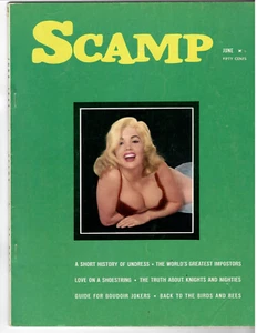 Vintage Men's Pinup Magazine SCAMP June 1963, Diane Harte, Patty McMains, Others - Imagen 1 de 3