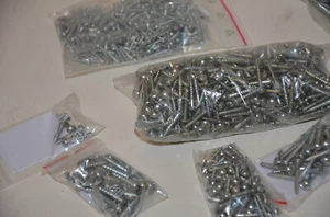 Konvolut über 2000 Holzschrauben 1,7 - 4,5 x 9 - 25 mm verzinkt DIN 96 Rundkopf - Bild 1 von 7