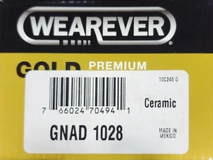 Front Wearever Gold Premium Brake Pads - GNAD1028 - Chevy Pontiac Saturn Ceramic - Picture 1 of 2