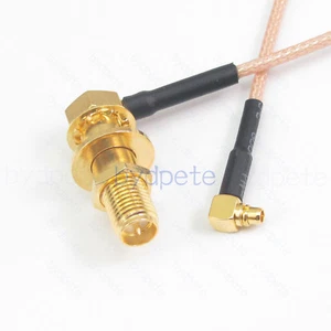 MMCX male to RP-SMA Female RG178 cable coaxial 50ohm Z type FPV for DJI UAV - Picture 1 of 6