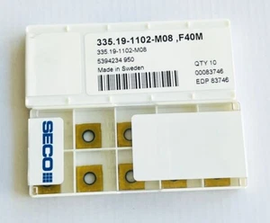 SECO MILLING INSERTS WSP 335.19-1102-M08,F40M ORIGINAL NEW 10 pcs. - Picture 1 of 3