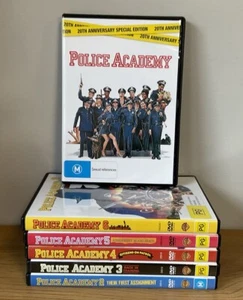 POLICE ACADEMY Movies 1-6 DVD Region 4 Guttenberg Winslow Cattrall FREE POSTAGEl - Picture 1 of 8