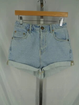 One Teaspoon Light Denim High Rise Cuffed Jean Shorts Tag Sz 27 Measured Sz 26.5 - Image 1 of 4
