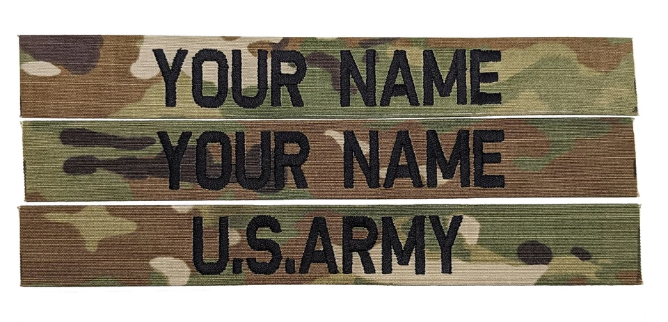 3 Piece OCP Multicam (Scorpion) ARMY Name Tapes **(SEW-ON)** - Image 1 of 1