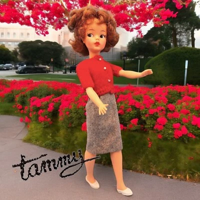 Ideal Tammy Doll BS12 Dark Brunette High Color 1962 Original Outfit Shoes  - Image 1 of 4