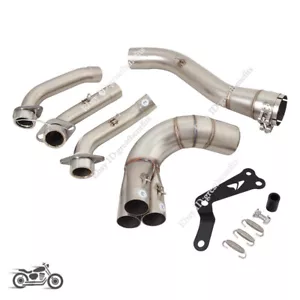 Exhaust Front Pipe Slip On For YAMAHA MT09 FZ09 Tracer 9/9GT XSR900 2021-2023 - Picture 1 of 8
