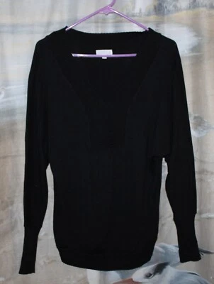 Suéter Pullover (B-P) Joseph A.® Negro Elástico con Puños y Dobladillo Acanalados - Talla M Foto 1 de 4
