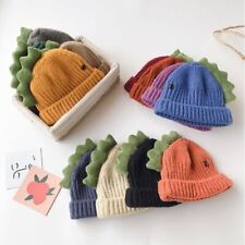 Keep Warm Baby Knitted Hat Dinosaur Earflap Hat  Toddler Infant Newborn