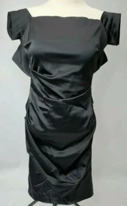 Betsy & Adam Sleeveless Black Prom Party Silky Womens Dress Size 4 - Picture 1 of 6