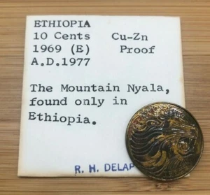 1969 10 CENTS ETHIOPIA MOUNTAIN NAYLA - Picture 1 of 2