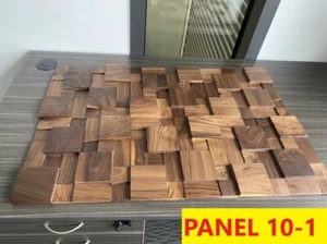 FEATURE WALL CLADDING 3D PANEL REAL WOOD AMERICAN WALNUT -11PCS-1m2-PANEL 10-1 - Picture 1 of 12