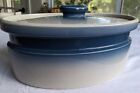 Wedgwood Blue Pacific 2 1/2 quart Casserole Dish Oval Tureen Lid  Oven-to-Table