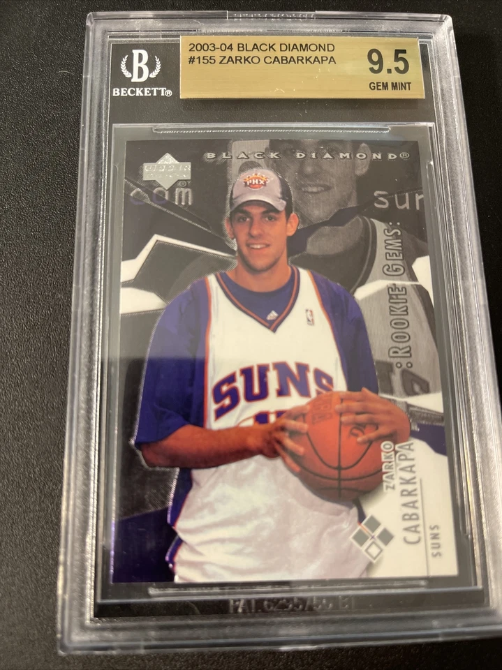2003-04 UPPER DECK BLACK DIAMOND ZARKO CABARKAPA RC #155 SUNS Low POP 1 BGS 9.5 - Image 1 of 2