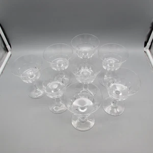 Fostoria Crystal GEORGIAN Saucer Champagne Glasses - Set of Eight - Picture 1 of 4