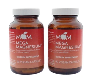 2-PK. MOM Organic Market MEGA MAGNESIUM - 90 Vegetarian Caps - EXP 10/26 - Picture 1 of 5
