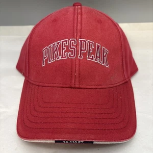 Triangle Sport Headwear Pikes Peak 14,110 Ft Burgundy Dad Cap Hat - Picture 1 of 5