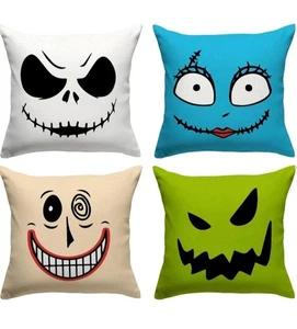 Halloween Pillow Covers Gothic Skull Throw Pillow Case Gothic Decor Halloween... - Picture 1 of 6