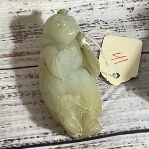 ANTIQUE Chinese Pale Jade of Man- 3.25" - Picture 1 of 9