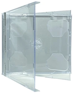 200 STANDARD Clear Smart Tray Double CD Jewel Case - Imagen 1 de 2