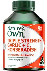 Nature's Own Triple Strength Garlic + C, Horseradish 150 Tablets - Picture 1 of 1