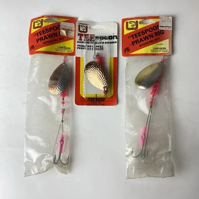 Prawn Rig Luhr Jensen Tee Spoon #5 Hammered Copper Lot of 3 - Image 1 of 4