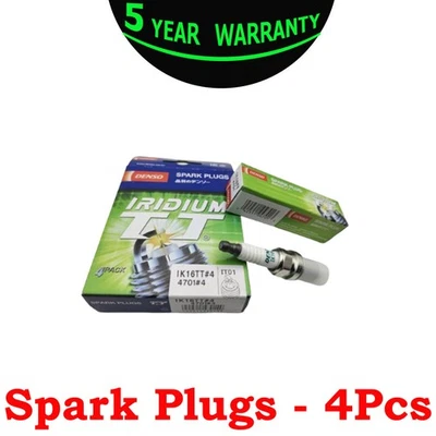 DENSO Iridium TT Spark Plugs Kit Set 4PCS for TOYOTA PRIUS 01-09 C 12-19 L4-1.5L - Image 1 of 4