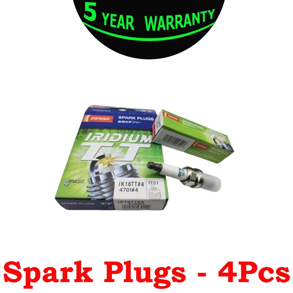 DENSO Iridium TT Spark Plugs Kit Set 4PCS for TOYOTA PRIUS 01-09 C 12-19 L4-1.5L - Image 1 of 4
