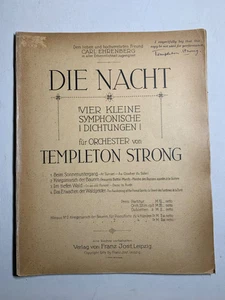 Noten. Strong. Die Nacht. 4 kleine symphonische Dichtungen.  Partitur. - Picture 1 of 1