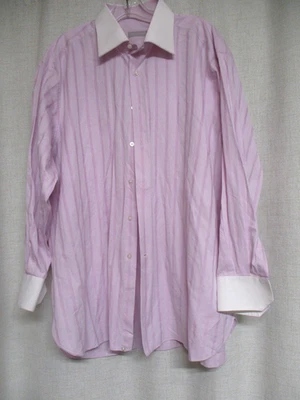 Camisa STEFANO RICCI Rosa Blanco Cuello Hombre Abotonada Talla 17.5 Foto 1 de 4