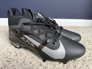 Nike Alpha Menace Elite 4 Football Cleats Black Men's Size 10.5 [FD7036-002] New - Picture 1 of 8