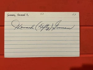 Howie Gorman🔥🔥MLB Debut: 1937 Philadelphia Phillies🔥🔥Autograph 🔥🔥 - Picture 1 of 1