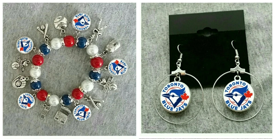 Toronto Blue Jays Earring And Bracelet Set - Image 1 of 1