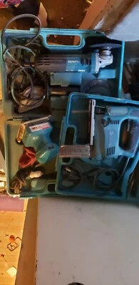 LOT Makita Cases HR2475 SDS-Plus Hammer 4329 Jigsaw,Ga4530 Grinder,bo4552 Sander - Image 1 of 4