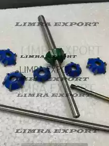 17x 1.850"-1.540" 30-45-60 DEG VALVE SEAT CUTTER KIT 3 ANGLE CUT CARBIDE TIPPED - Picture 1 of 7