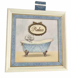 Ashland dog in bathtub Framed Art Wall Decor - Picture 1 of 1