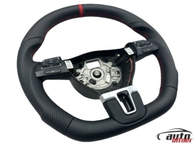 Tuning Lenkrad Lederlenkrad Vw GOLF PLUS II Vw EOS Multifunktion Abgeflacht 	 - Bild 1 von 4