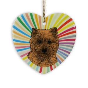 Cairn Terrier Heart Ornament - Ceramic - Picture 1 of 1