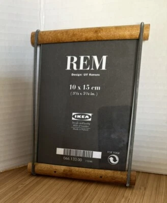 Marco de fotos IKEA REM años 90 Ulf Hanses 3,75” x 5,75” 10 cm x 15 cm resorte de madera de colección Foto 1 de 4