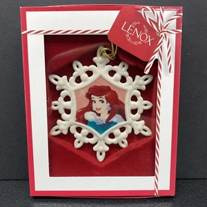 Lenox Sirenita Ariel Copo de Nieve Adorno de Navidad Vitrina Disney Coleccionar - Imagen 1 de 2
