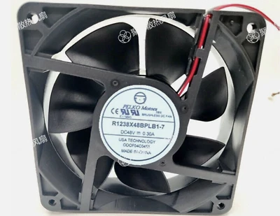 1pcs PELKO MOTORS Fan R1238X48BPLB1-7 DC48V 0.30A 12CM 12038 2 Wire cooling fan - Image 1 of 2